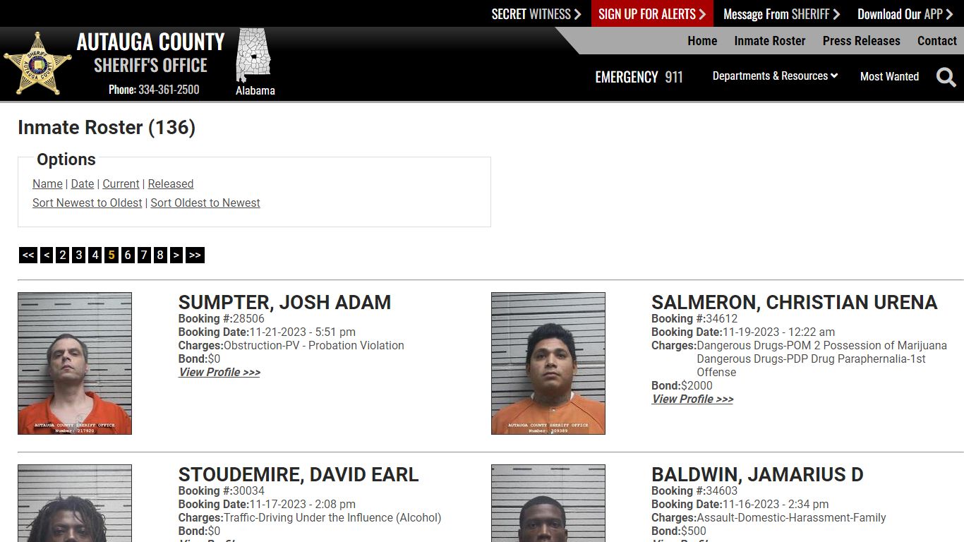 Inmate Roster - Autauga County, AL Sheriff's Office